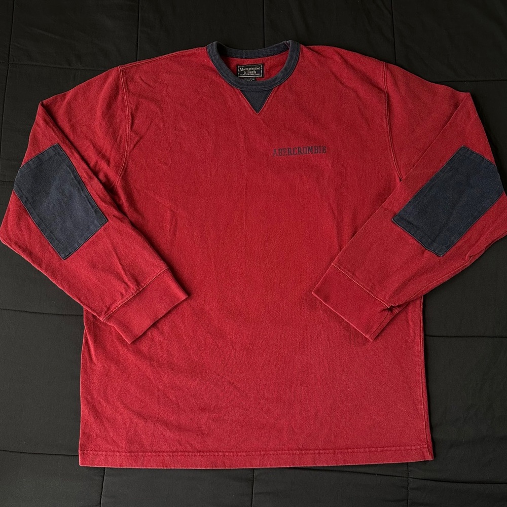 Vintage Abercrombie and Fitch Red heavy longsleeve shirt Men’s XL